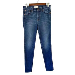 Madewell Women's 9" High Riser Skinny Denim Jeans Size 29 Medium Wash Stretch